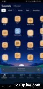 Relax Melodies App Interface for Sleep