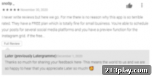 Later App Positive Review