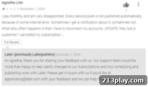 Later App Negative Review