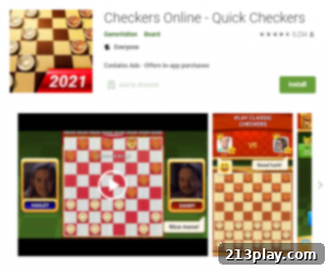 Gamovation Board Game - Quick Checkers Gameplay Screenshot