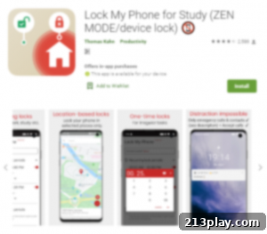 Lock My Phone for Study App Interface