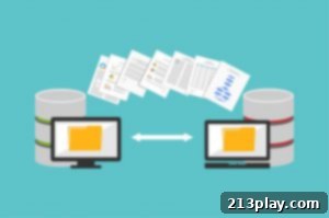 Transfer files. Sharing files. Backup files. Migration concept. Communication between two computers.