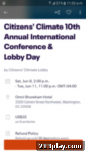 Eventbrite app screenshot showing ticket purchase or event details page