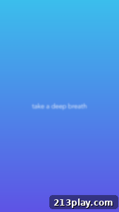 Calm app on a smartphone, showcasing its serene user interface for meditation.