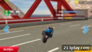 Asphalt Adrenaline Rush 3 Motorbike racer speeding through highway traffic in Extreme Highway Bike Racing