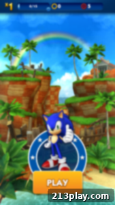 Sonic Dash Gameplay Screenshot