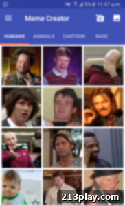 Meme Maker App Interface